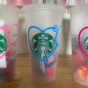 Heart Stethoscope Starbucks Cold Cup